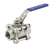 Three Piece Stainless Steel ASTM / ASME / SS Ball Valve Manufacturer in India